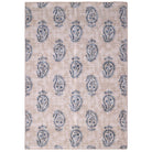 Hug Rug Eco-Washable Woodblock Paisley Blue 75 x 220cm,120 x 185cm,160 x 230cm,185 x 275cm