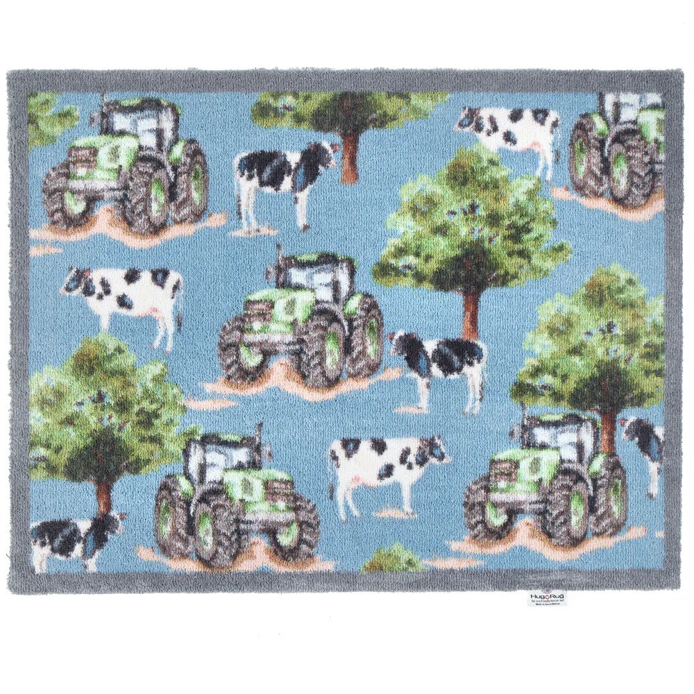 Farmyard Tractors and Cows Doormat