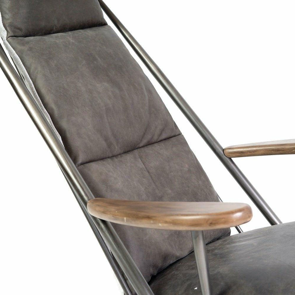 Huntingdon Studio Chair, Grey Leather
