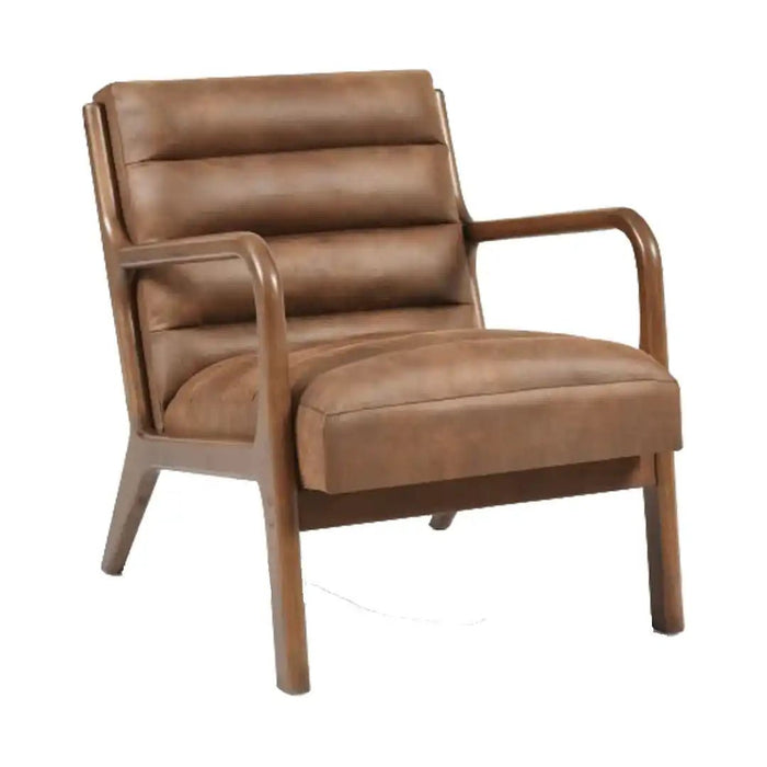 Inca Armchair Faux Brown Leather