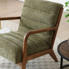 Inca Armchair Faux Brown Leather,Olive Fabric,Wine Fabric