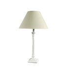 Ivory beaded base and natural shade