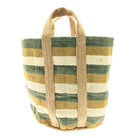 Jute Storage Basket, Olive and Saffron