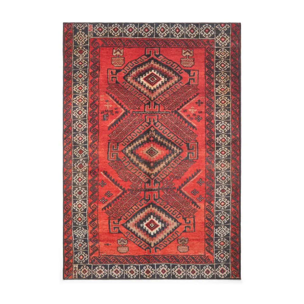 Kashmar Washable Rug, Red 60 x 230cm runner,127 x 170cm,152 x 230cm,190 x 290cm