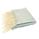 Lambs Tail Mini Check Throw, Sky
