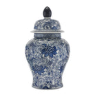 Large Blue Lotus Jar