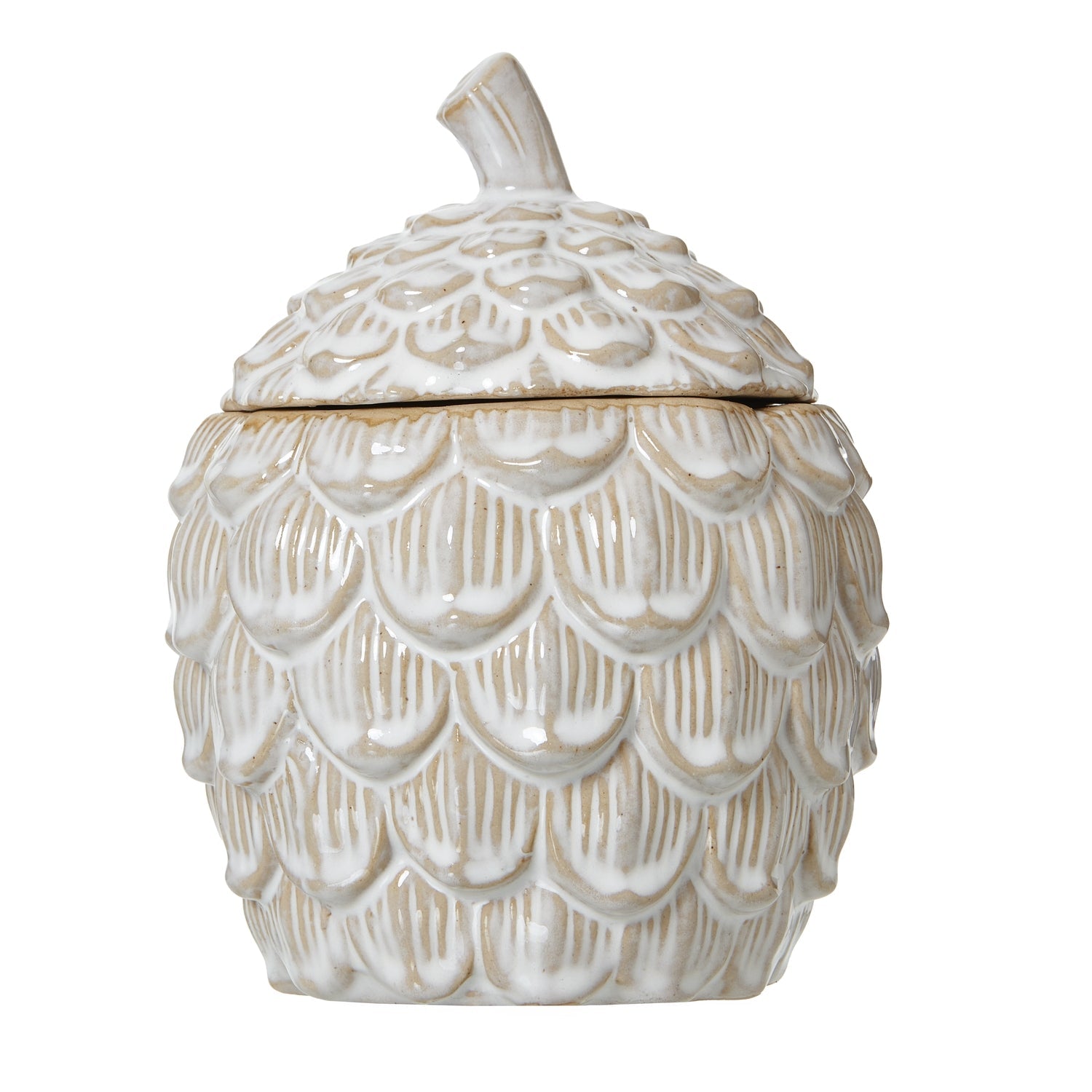 Large Ceramic Pine Cone Trinket Dish With Lid - Angela Reed -