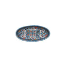 Large Hand Made Oval Dish, Aquamarine