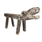 Large White Crocodile Bench