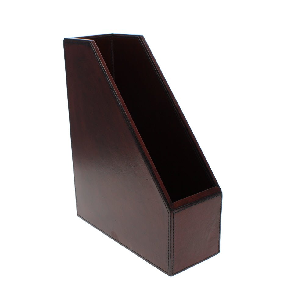 Leather Magazine Rack