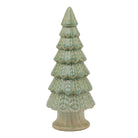 Light Green Ceramic Fir Tree With Base - Angela Reed - Christmas Decorations