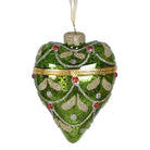 Lime Openable Heart Bauble - Angela Reed - Christmas Decorations