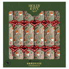 Luxury Kraft Robin Christmas Crackers, Pack of 6