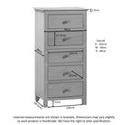 Malmo 5 Drawer Tall Chest