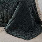 Matilda Velvet Ruffle Bedspread, Teal