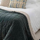 Matilda Velvet Ruffle Bedspread, Teal