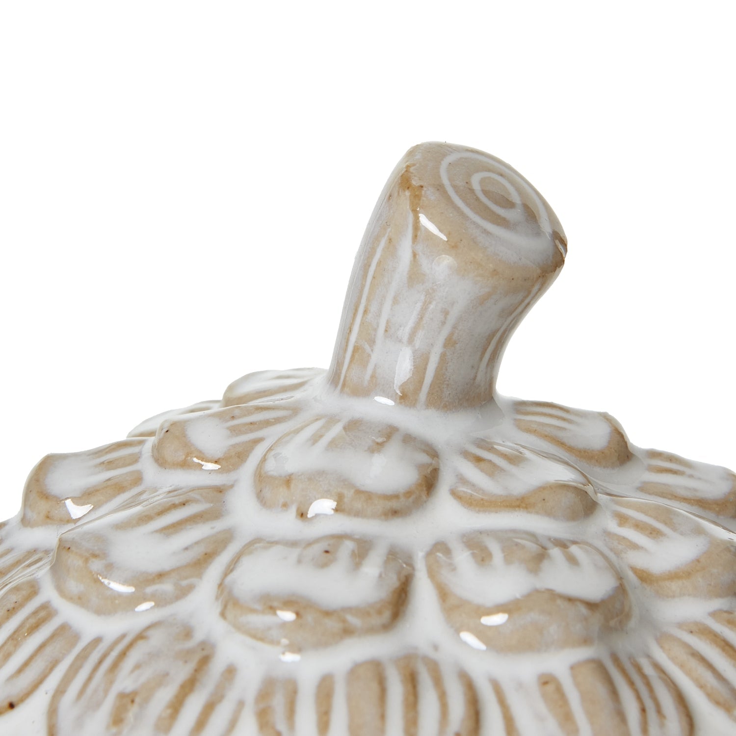 Medium Ceramic Pine Cone Trinket Dish With Lid - Angela Reed -