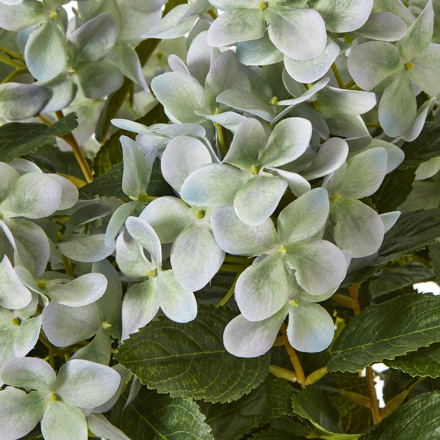 Medium Faux Green Hydrangea Plant In Pot