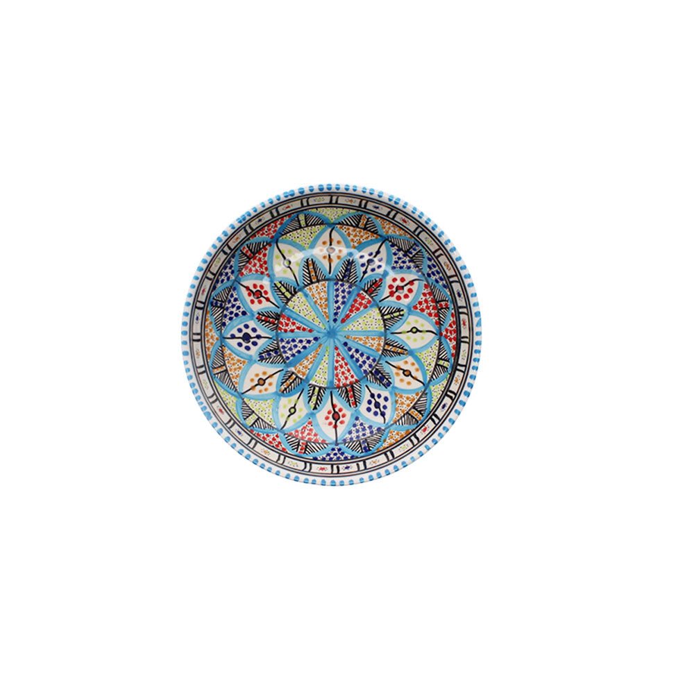 Medium Hand Made Shallow Bowl, Rainbow