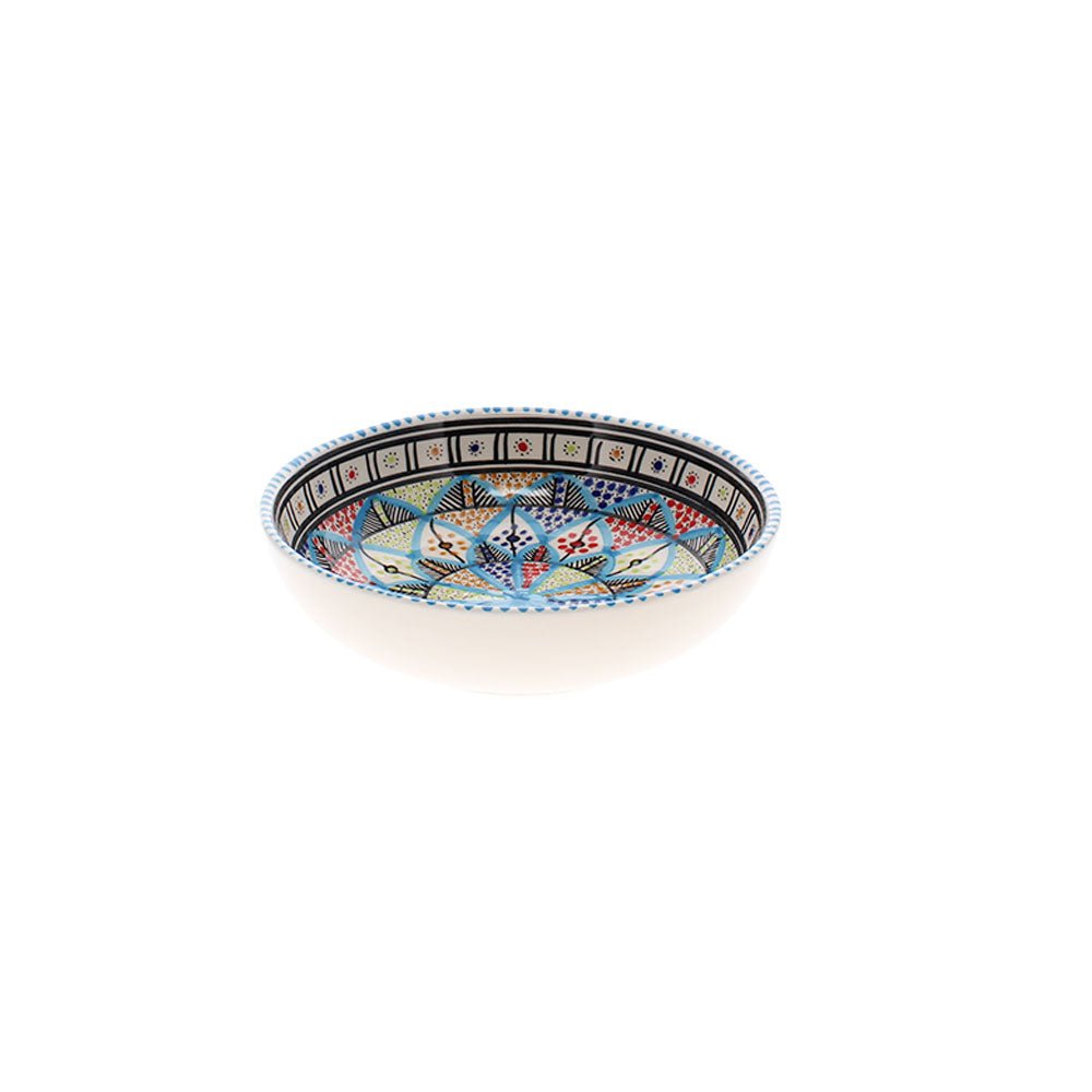 Medium Hand Made Shallow Bowl, Rainbow