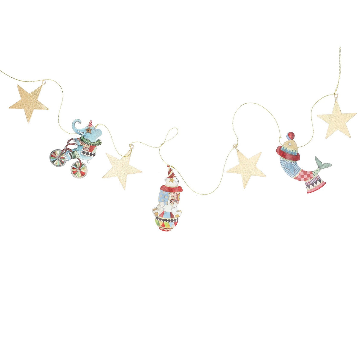 Metal Christmas Circus Animal Garland - Angela Reed - Christmas Decorations