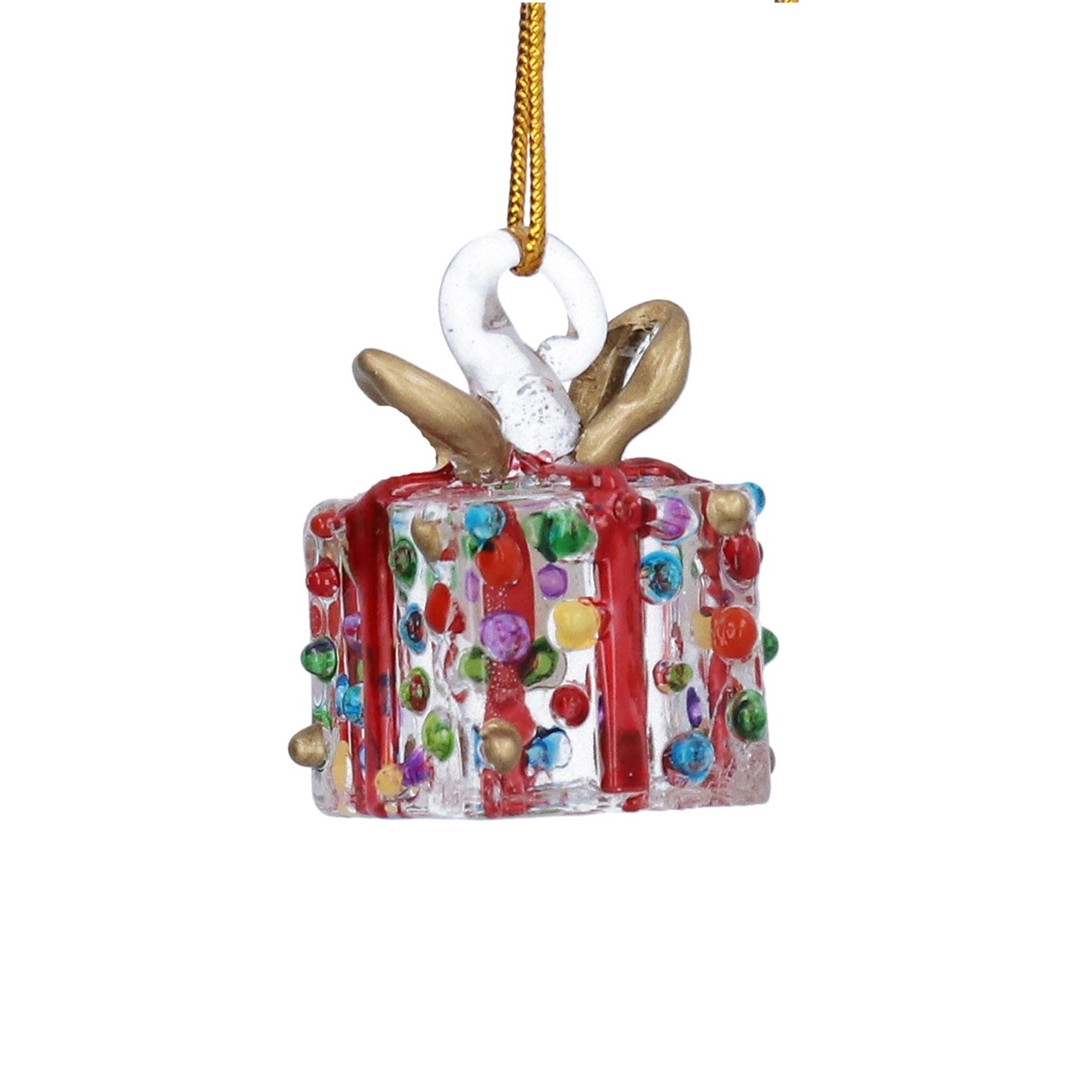 Mini Glass Present Baubles, Assorted - Angela Reed - Christmas Decorations