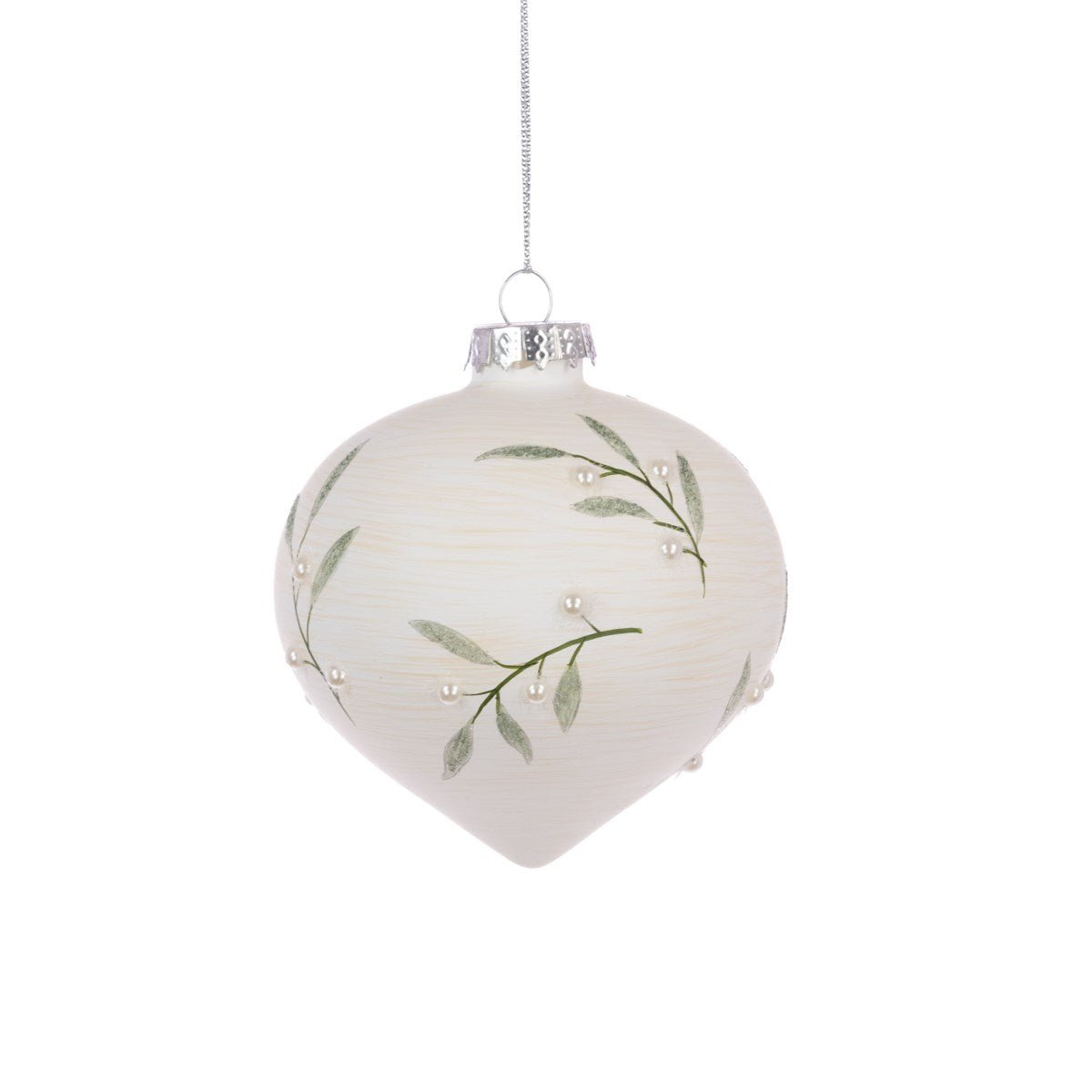 Mistletoe Onion Bauble, 8cm - Angela Reed - Christmas Decorations