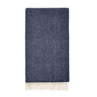 Navy Herringbone Throw by Bronte