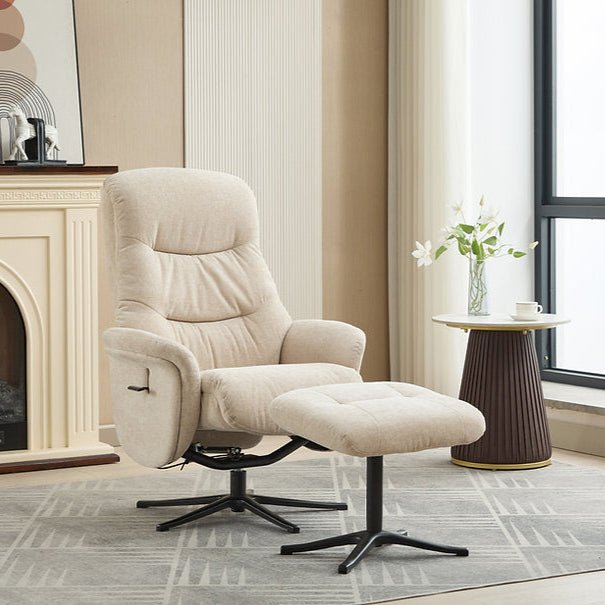Nevada Reclining Chair Cloud,Barley,Ash