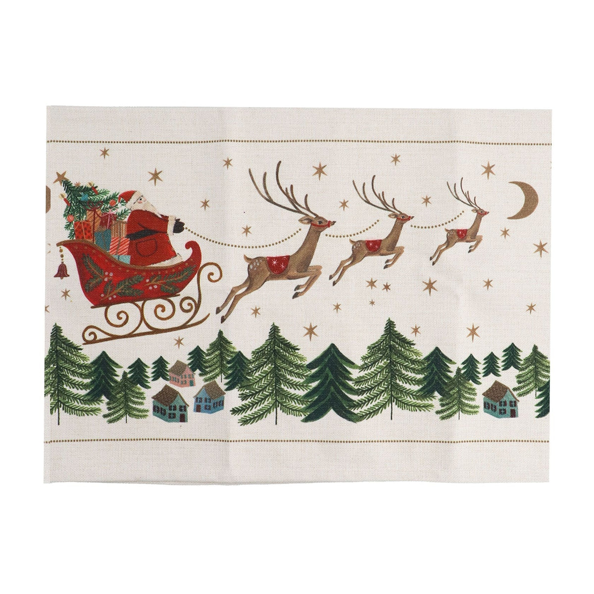 Nostalgia Sleigh Fabric Table Runner - Angela Reed - Christmas Decorations