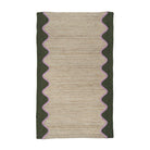 Olive Wave Jute Rectangular Rug, 2' x 6'