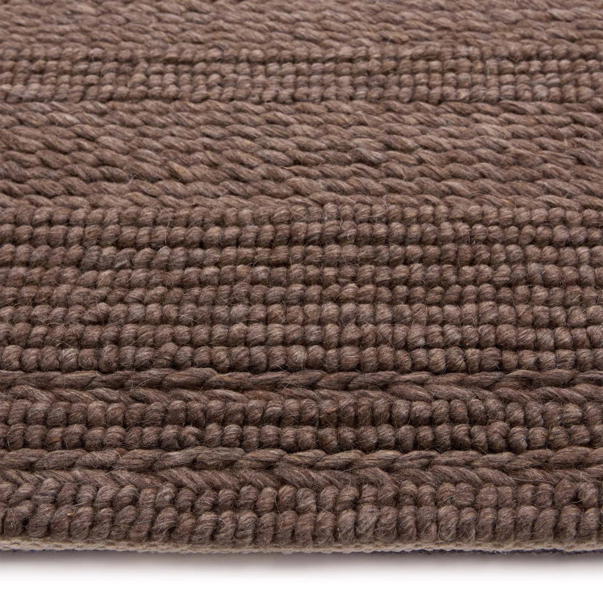 Origin Chunky Knit Brown Rug 80 x 150cm,120 x 170cm,160 x 230cm,67 x 200cm runner