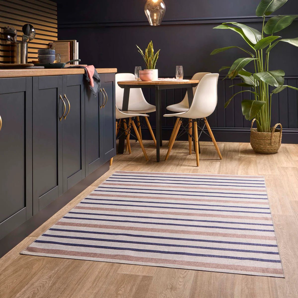 Origin Washable Coastal Stripe Rug 80 x 150cm,120 x 170cm,160 x 230cm,67 x 200cm runner