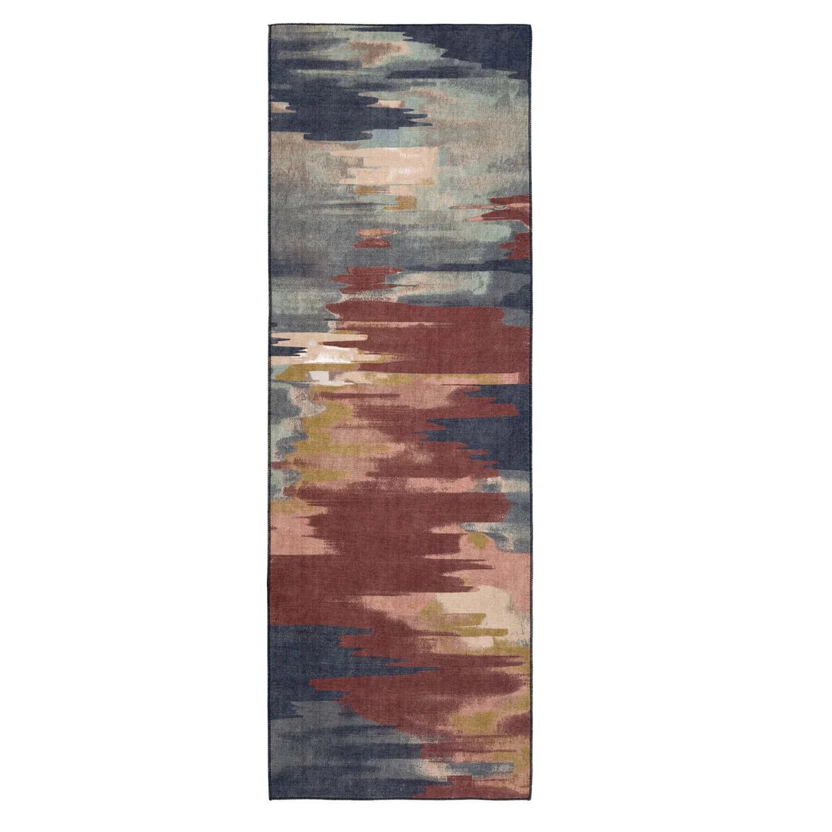 Origin Washable Rug Sedona Rust/Navy 80 x 150cm,120 x 170cm,160 x 230cm,67 x 200cm runner