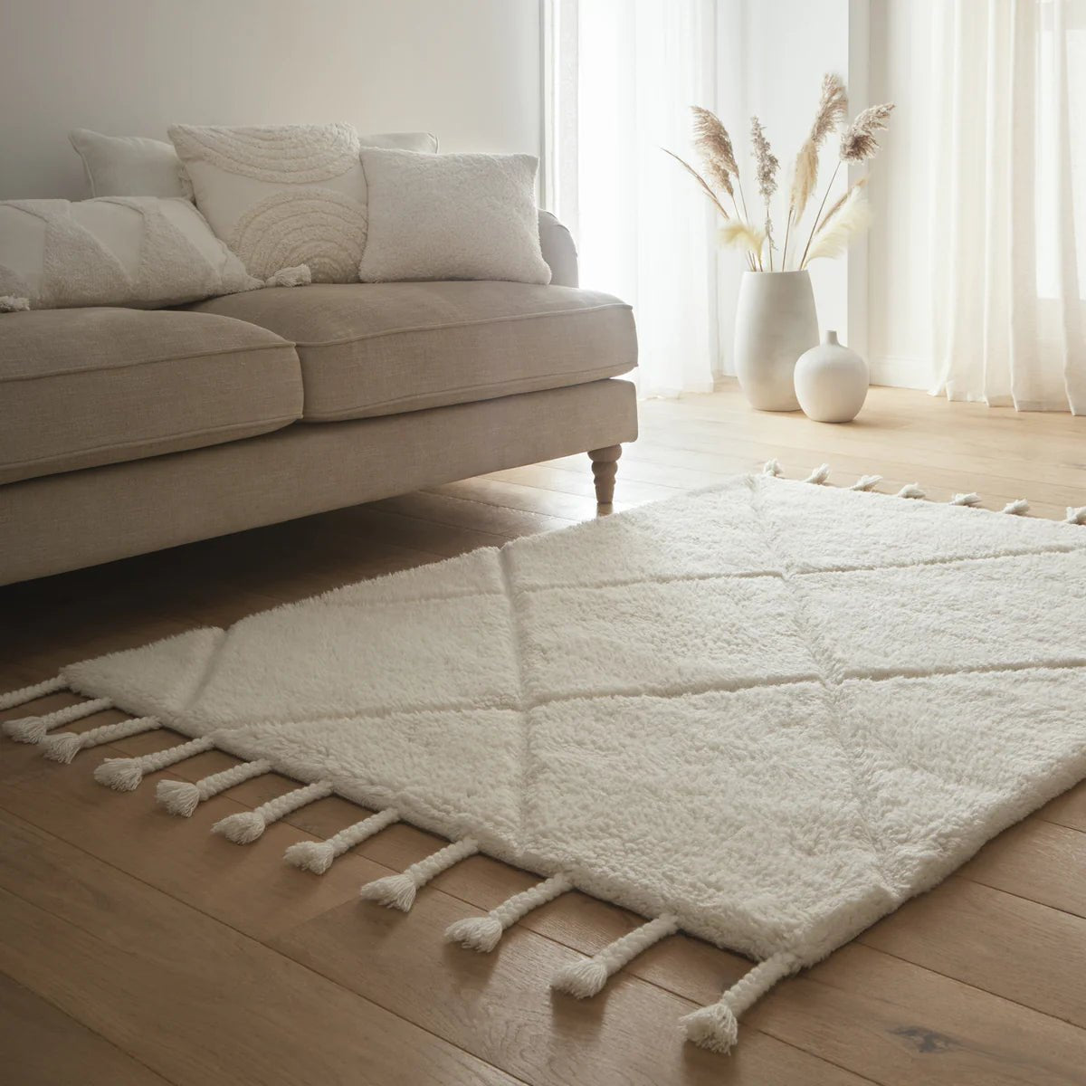 Origins Berber Diamond Rug, Ivory 120 x 170cm,160 x 230cm,200 x 300cm