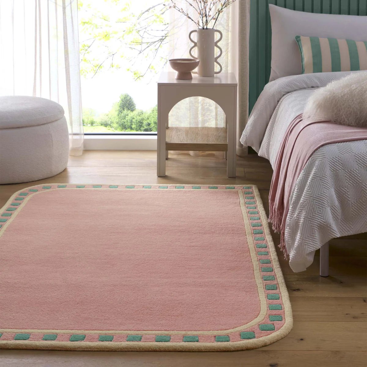Origins Borderline Pink Rug 80 x 150cm,120 x 170cm,160 x 230cm