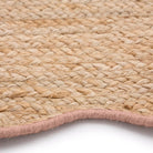 Origins Jute Scalloped Edge Rug, Peach 120 x 170cm,160 x 230cm,67 x 200cm runner