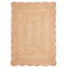 Origins Jute Scalloped Edge Rug, Peach 120 x 170cm,160 x 230cm,67 x 200cm runner