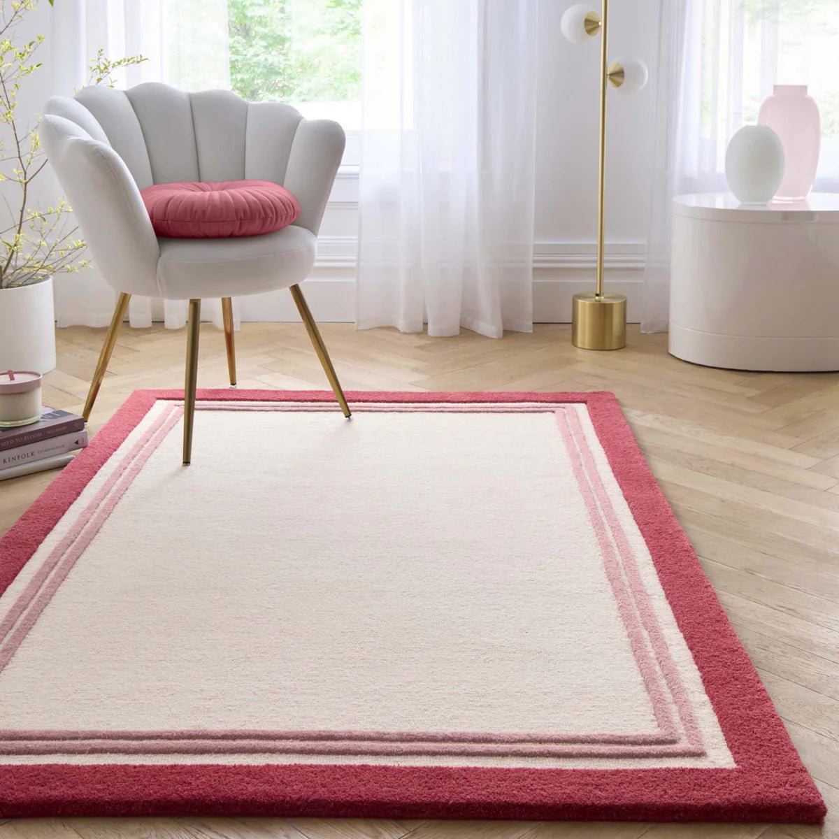 Origins Piper Raspberry Rug 80 x 150cm,120 x 170cm,160 x 230cm,200 x 290cm,67 x 200cm runner