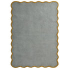 Origins Scalloped Elsie Rug, Duck Egg/Ochre 120 x 170cm,160 x 230cm,200 x 300cm,67 x 230cm runner