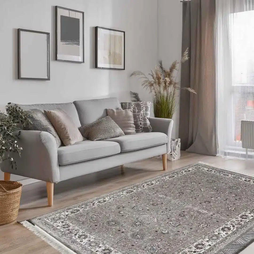 Ornate Persian Floral Grey Rug 120 x 180cm,80 x 150cm,160 x 230cm,200 x 300cm