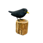 Painted Wooden Blackbird
