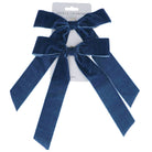 Pair of Velvet Bows, Blue - Angela Reed - Christmas Decorations