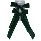 Pair of Velvet Bows, Dark Green - Angela Reed - Christmas Decorations