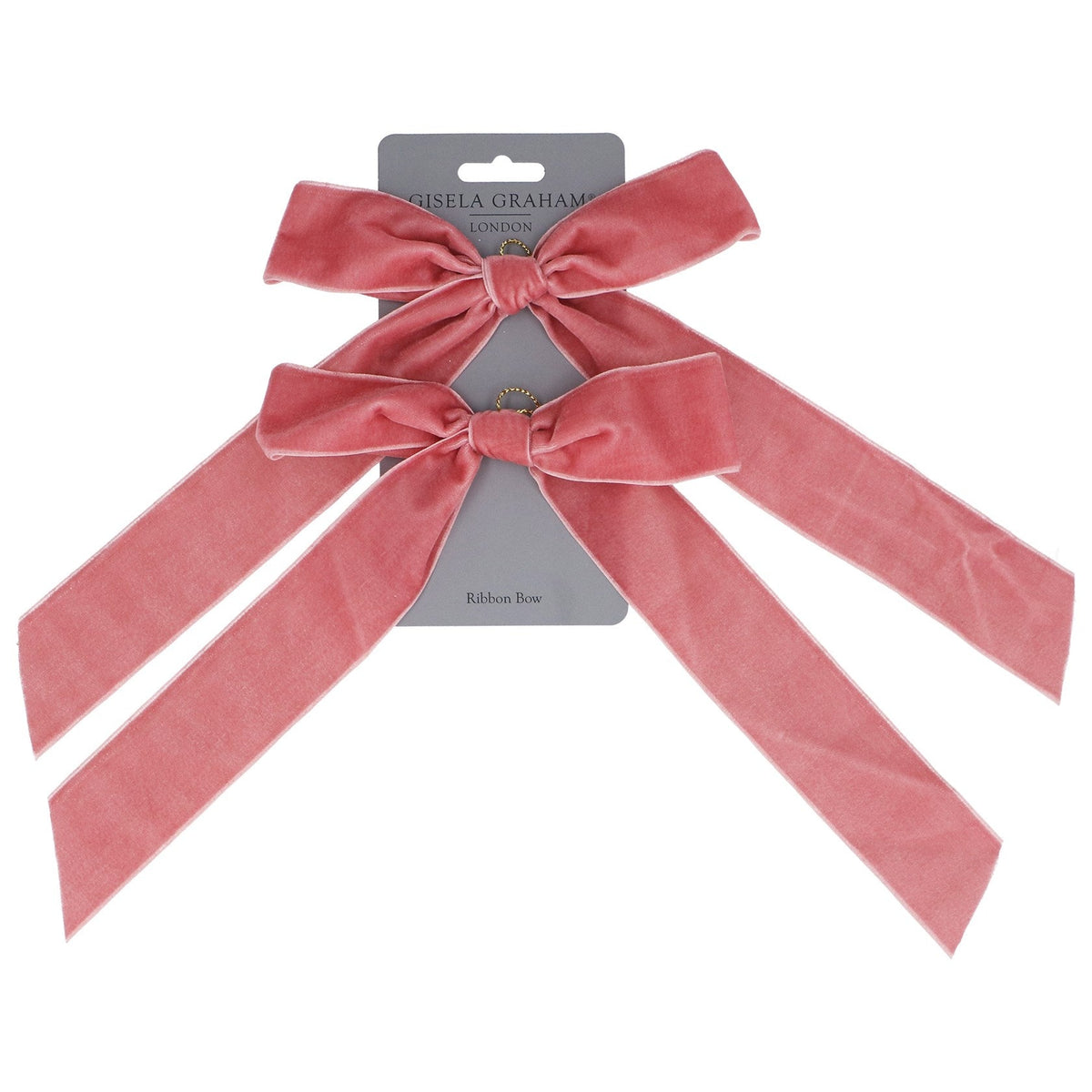 Pair of Velvet Bows, Pink - Angela Reed - Christmas Decorations
