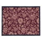 Paisley Floral Burgundy Washable Doormat