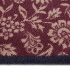 Paisley Floral Burgundy Washable Doormat