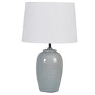 Pale Green Table Lamp with Linen Shade