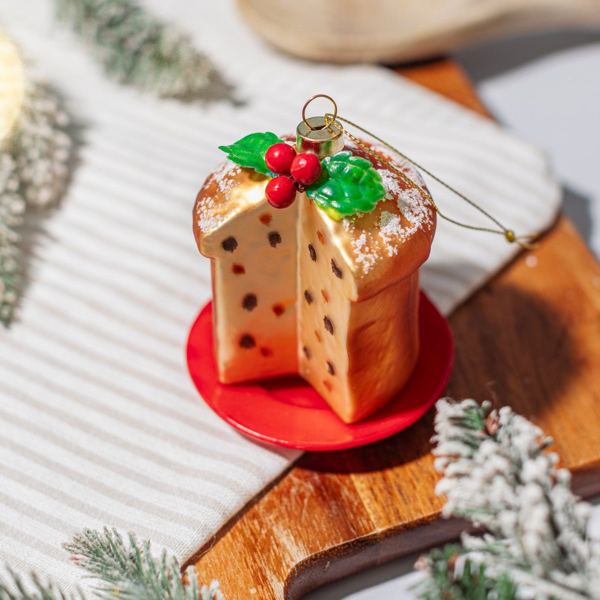 Panettone Shaped Bauble - Angela Reed - Christmas Decorations