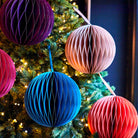 Paper Bauble Decoration, Orange, 20cm